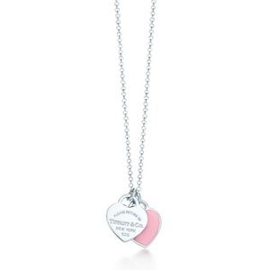 Pink tiffany heart necklace